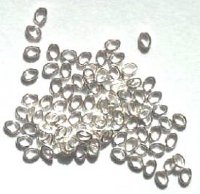 100 4x3mm Silver Plated Oval Jump Rings